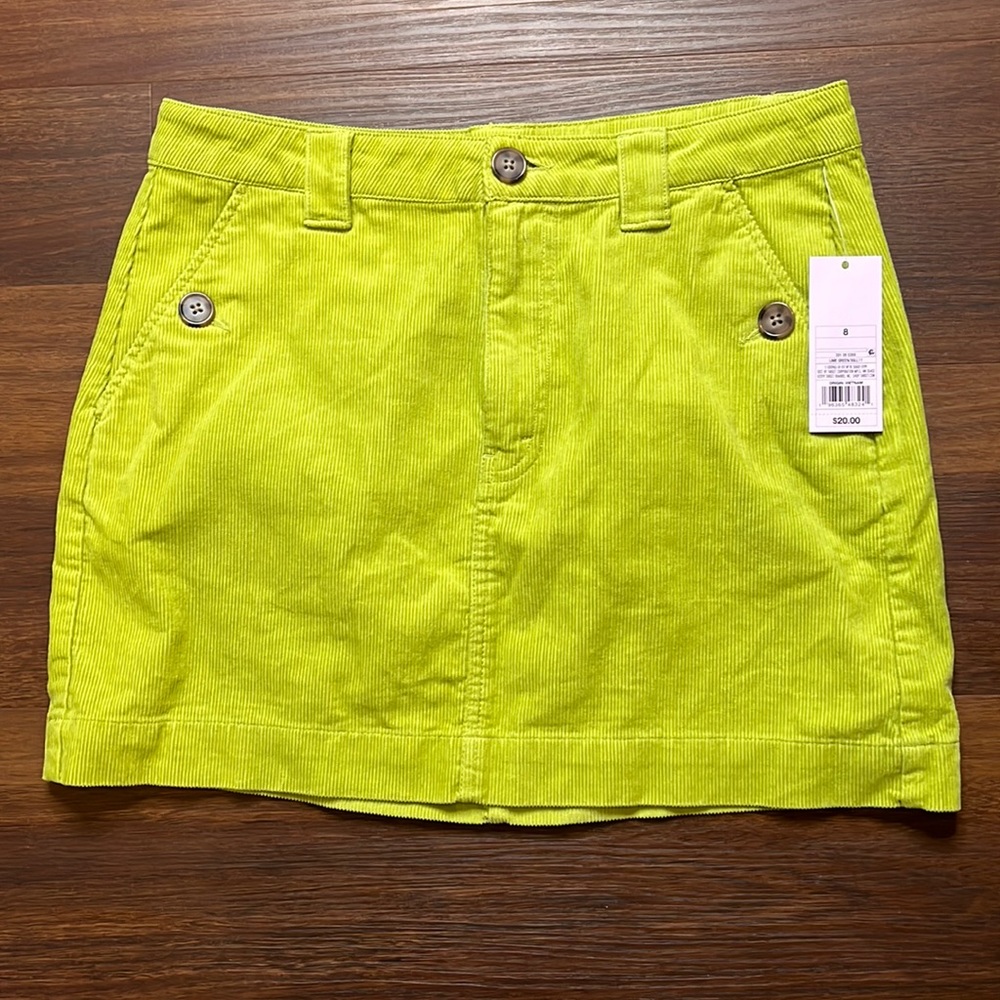 Wild fable, womens corduroy skirt, green, size 10 super cute, new with tags